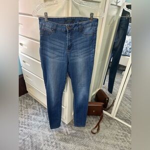 Crave Tummy Control High Waisted Medium Wash Denim Blue Skinny Jeans✨
